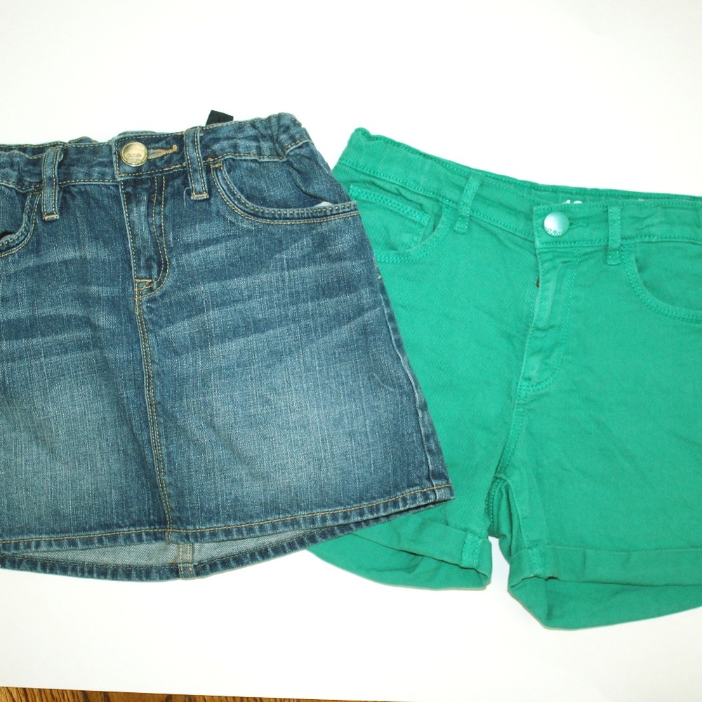 Gap Kids Size 12 Girls Denim Skirt & Short Bundle